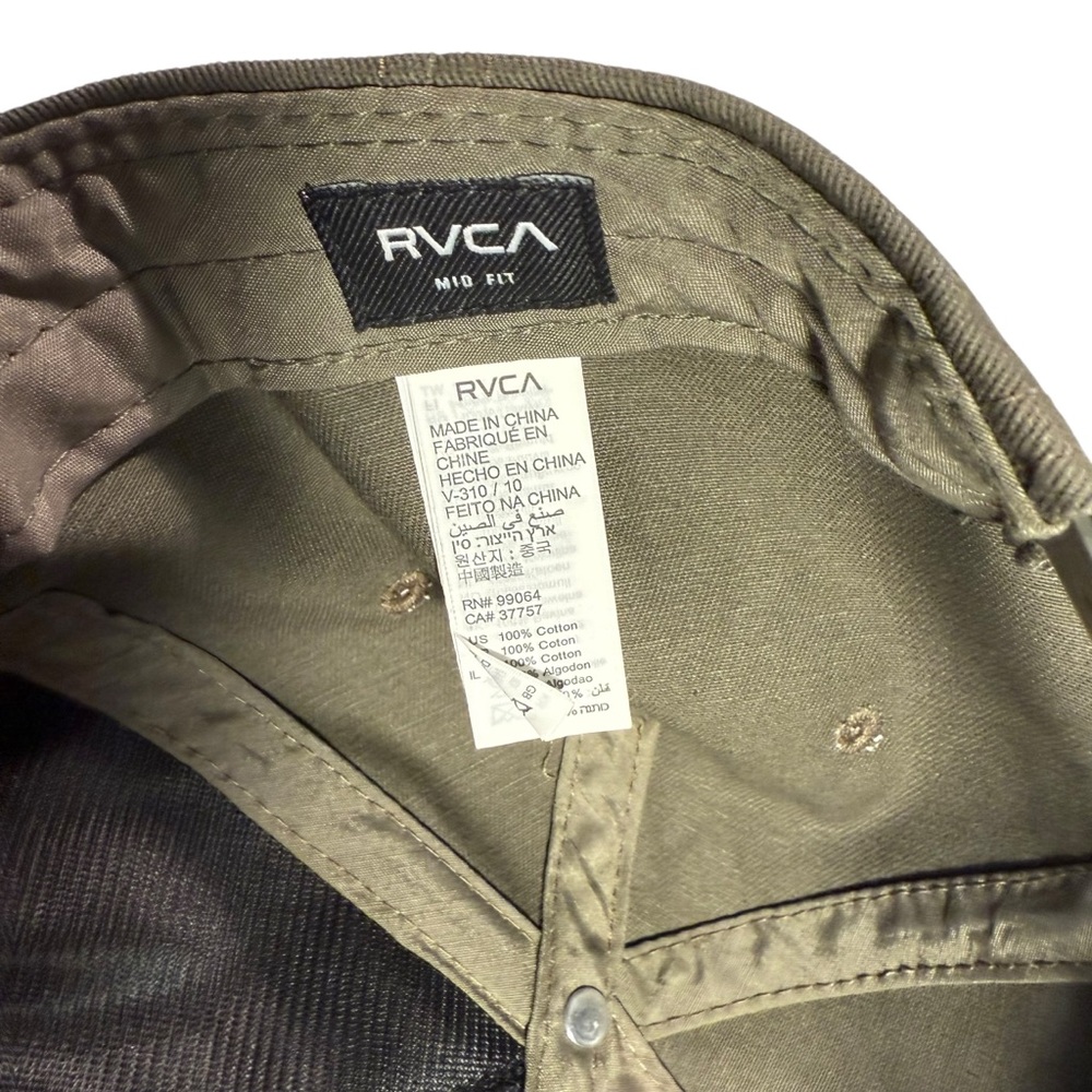 RVCA Khaki Cap‎ with Red and White Patch - Picture 6 of 6
